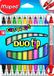 Maped Office Color'Peps goed uitwasbare viltstift - DUO TIP - in ophangdoos x 10