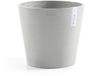 Ecopots Amsterdam 25 - White Grey - Ø25 x H22 cm - Pot de fleurs rond blanc gris