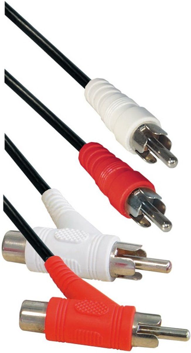 S-Impuls S-Impuls Tulp stereo audio kabel met extra poorten - 1,5 meter