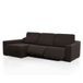 FAVERTI Overtrek voor chaise longue, lang hoekdeel links (voorzijde), 2 poten, model Novele, zeer verstelbaar, bruin, hoogwaardige bescherming van jacquard-stof en katoen