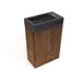 Saniclass Holz Pure Toiletmeubelset - 40x60.5cm - 1 deur - fontein natuursteen donker - kraangat rechts - eiken charcoal
