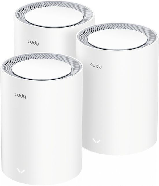JTI SUP Cudy M3000 3-PACK mesh-wifi-systeem Dual-band (2.4 GHz / 5 GHz) Wi-Fi 6 (802.11ax) Wit