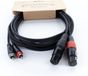Cordial EU 1,5 FC XLR Verbindingskabel [2x XLR-bus 3-polig - 2x Cinch-stekker] 1.50 m Zwart
