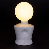 Villa d'Este Home Tivoli 1996 Steengoed LED-wereldbollamp op batterijen, hoogte: 18 cm, ruwe sokkel