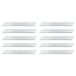 Wedo 789 reservemesjes afbreekmessen (voor standaard snijder, koolstofstaal, 9 mm, etui) 10 stuks, zilver