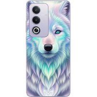 Maniacase Beschermhoes Oppo A80 Loup blanc reflet violet