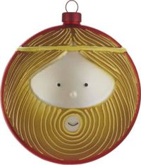 Alessi Le Palle Presepe Giuseppe Kerstbal - glas - goud/rood