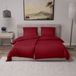 TRANKIELO® - Housse de couette 4 pièces 135x200 cm - Bordeaux - Microfibre - certifié