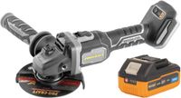 Procraft Industrial AG125Bbb accu haakse slijper 20 V 125 mm borstelloos + 1x accu 4,0 Ah - zonder oplader