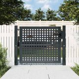 VidaXL Tuinpoort antraciet 100x75 cm staal