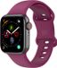 By Qubix - Siliconen sportbandje - Wijnrood - Maat: M/L - Geschikt voor Apple Watch 44mm / 45mm / 46mm / 49mm