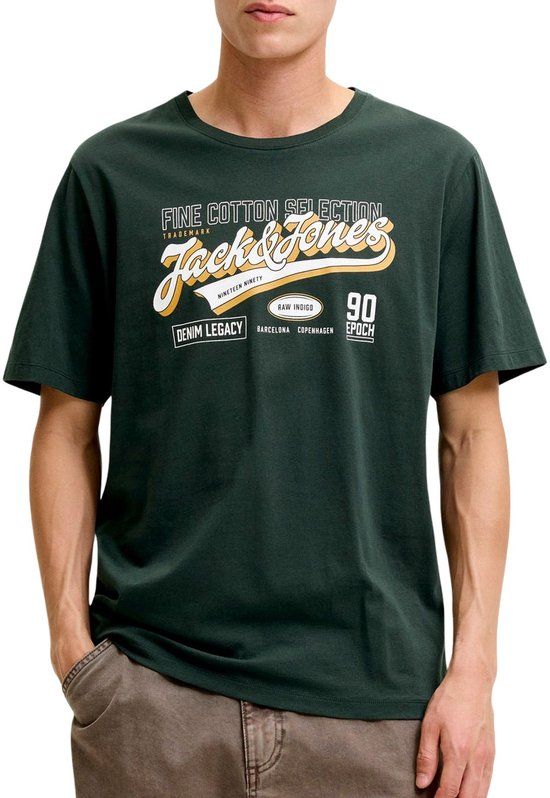 JACK & JONES JJELOGO TEE SS O-NECK 2 COL AW26 SN Heren T-shirt Scarab M