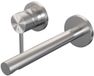 Brauer Brushed Edition Inbouw Wastafelmengkraan met Rechte Uitloop en Rozetten Model A2 RVS Geborsteld PVD