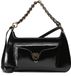 Coccinelle Leren schoudertas Beat Generatio Shiny Wrinkled Shoulder Bag Noir / Noir zwart