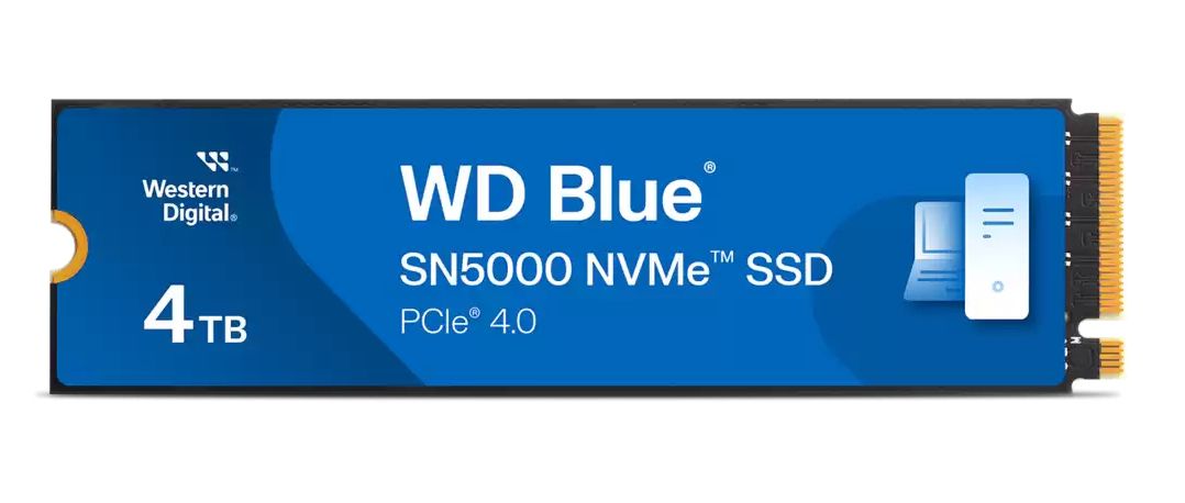 Western Digital Blue SN5000 4TB NVMe PCIe Gen4 M.2 SSD