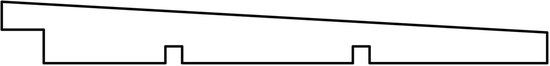 Merkloos Zweeds rabat Eco douglas zwart geimpregneerd 1,1/2,2x19,5x400 cm