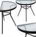 Jumi Balkontafel Rond Zwart RVS Glas 64 cm
