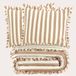 NOUS Living katoenen gestreepte ruffle lits-jumeaux dekbedovertrek 240x220 cm - beige