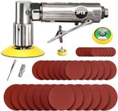 SPTA 80 mm haakse slijper, mini-perslucht, excentrische schuurmachine, klittenband-schuurschijf meegeleverd met 12-delige 80 mm mix grit schuurschijven