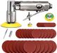 SPTA 80 mm haakse slijper, mini-perslucht, excentrische schuurmachine, klittenband-schuurschijf meegeleverd met 12-delige 80 mm mix grit schuurschijven