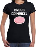 Bellatio Decorations Drugs crimineel T-shirt Zwart Dames L