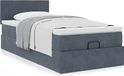 Maison Exclusive - Cadre de lit ottoman avec matelas, gris foncé, 90x200 cm, velours