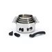 De Buyer 3491.04 Twisty Set van 4 pannen Ø 14/16/18/20 cm met 1 zwart handvat en 2 zwarte siliconen knoppen