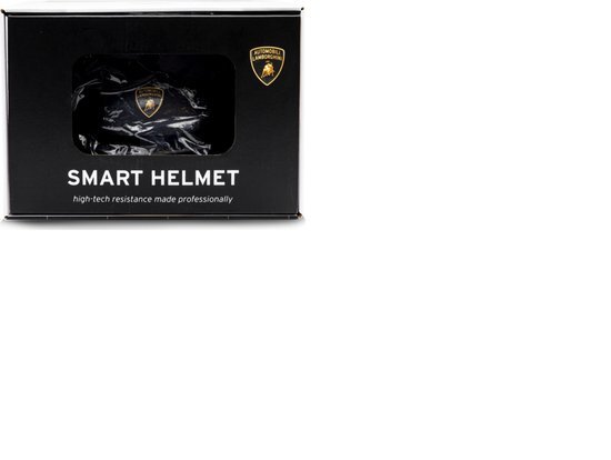 Automobili Lamborghini Unisex Slim Helm met Sensorisch Indicatoren, Eén Maat, Zwart