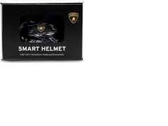 Automobili Lamborghini Unisex Slim Helm met Sensorisch Indicatoren, Eén Maat, Zwart