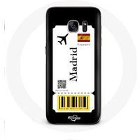 Maniacase Etui voor Samsung Galaxy S7 Edge Vliegticket Madrid Spanje