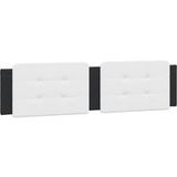 Maison Exclusive Zadar Tête de lit Coussin Noir et Blanc 193cm Similicuir