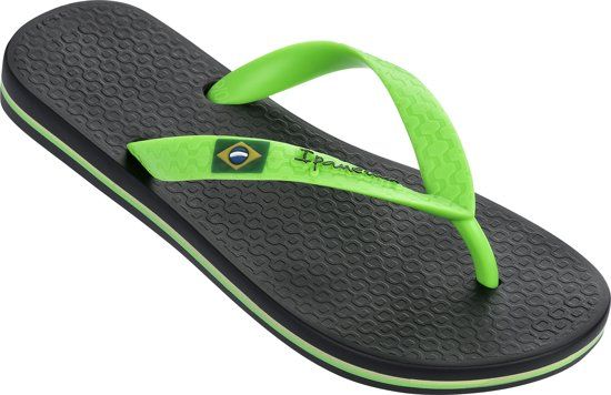 Ipanema Classic Brasil Kids Slippers - Black/Green - Kids