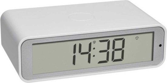 TFA Dostmann TFA Draadloos wekker Twist, 60.2560.02, instelbare snooze-duur, omdraaibaar display, modern, wit