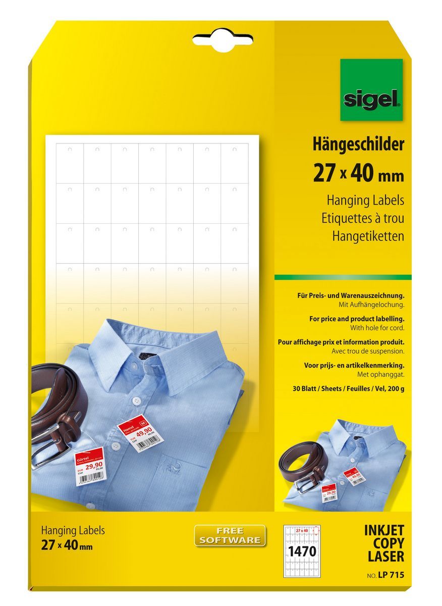 Sigel LP715 - Printeretiketten - wit