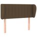 VidaXL Hoofdbord met randen 93x23x78/88 cm stof donkerbruin