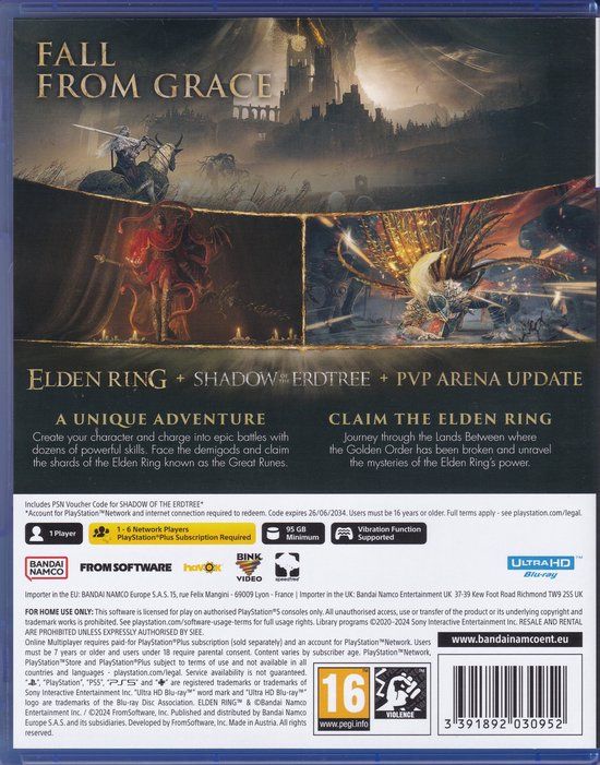 Bandai Namco Entertainment Inc. Elden Ring: Shadow of The Erdtree Edition (PS5)