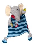 SIGIKID 48935 Schhnuffeldoek olifant Lolo Lombardo meisjes en jongens babyspeelgoed aanbevolen vanaf de geboorte blauw/grijs