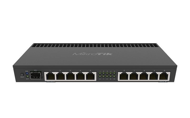 MikroTik RB4011IGS+RM Router - Gigabit Ethernet - Zwart