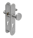 Lips ARU8203 Beslag langschild afgerond PC-72 krukmodel 10 geborsteld RVS