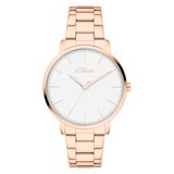 s.Oliver dameshorloge - 34 mm - flache, zeitlose, alltagstaugliche, analoge horloge voor dames met kwartswerk - 3 ATM waterdicht - krasbestendig - cadeau-idee