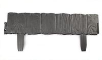 PLASTICFORTE Flexibele borderrand/hekje - 57 cm - grijs - kunststof