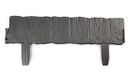 PLASTICFORTE Flexibele borderrand/hekje - 57 cm - grijs - kunststof