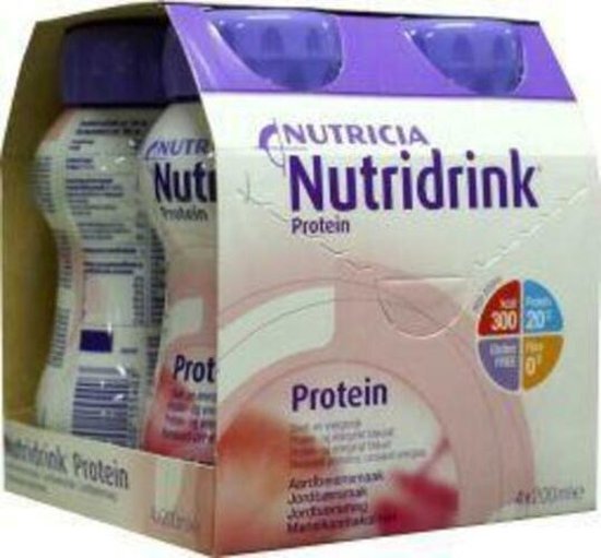 Nutridrink Protein Aardbei 4x200ml