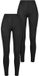 Urban Classics Bamboo Legging (Set van 2) Dames Legging - Zwart - L