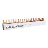 Faserail Doktorvolt Faserail vork PS/G 4-fasige 11 modules 16 mm2 100 A rail verzamelrail doktervoltage 2841