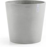 Ecopots Amsterdam 60 - White Grey - Ø59 x H55,5 cm - Round Flowerpot