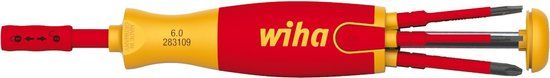 Wiha LiftUp electric schroevendraaier set met slimBits - 6 delig - PZ/Sleuf - 41235