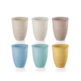 Guzzini - Tierra, set van 6 hoge glazen, beker van gerecycled plastic - veelkleurig 9,8xh12,4 cm | 520 ml - 17950252