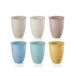 Guzzini - Tierra, set van 6 hoge glazen, beker van gerecycled plastic - veelkleurig 9,8xh12,4 cm | 520 ml - 17950252