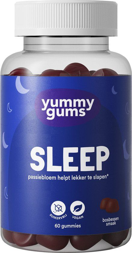 Yummygums Slaap gummies Suikervrij Melatonine 60 gummies